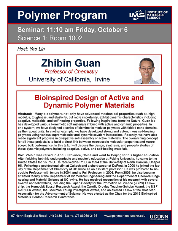 Polymer Program Seminar - Zhibin Guan