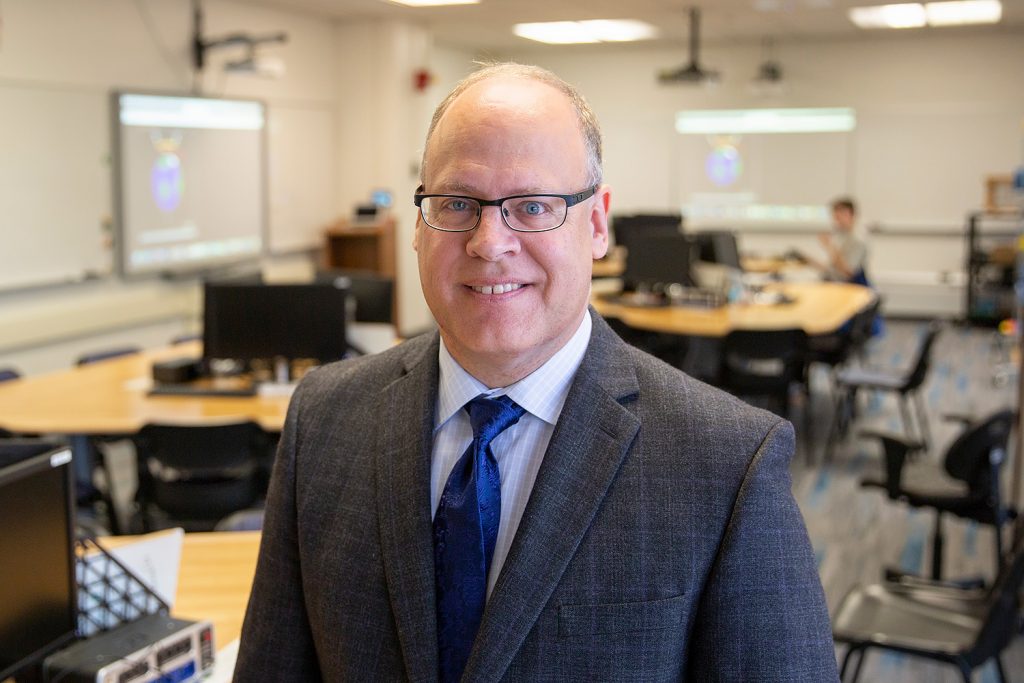 Barrett Wells, professor and former department head of physics, joins the College of Liberal Arts and Sciences as the new Associate Dean for Life and Physical Sciences. (Bri Diaz/UConn Photo)